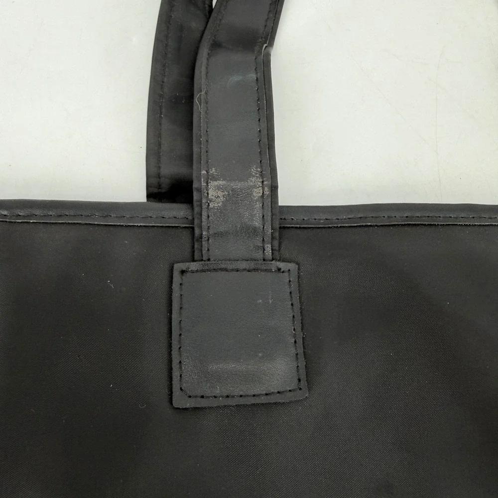 Chanel Beaute Black Nylon Tote Bag VIP Gift Large Shoulder Bag Travel Carryall